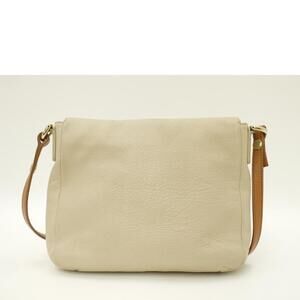 Furla leather bag logo beige Tan bicolor crossbody shoulder